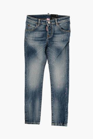Stretch Denim COOL GIRL Jeans with Paint Effect Print