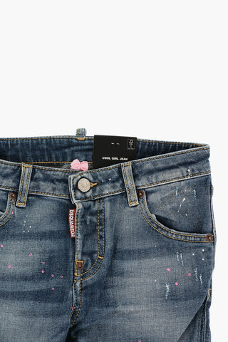 Stretch Denim COOL GIRL Jeans with Paint Effect Print