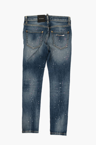Stretch Denim COOL GIRL Jeans with Paint Effect Print