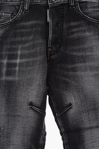 Cuffed Hem COMBAT Distressed Jeans