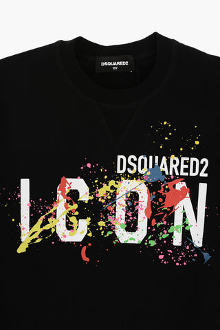 ICON Brushed Cotton COOL FIT Sweatshirt with Paint Effect Print