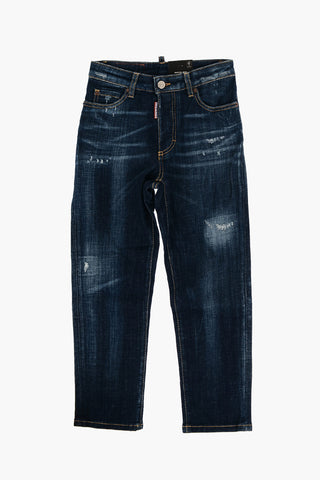 Distressed BOSTON Jeans with Logo-Button