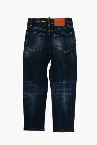 Distressed BOSTON Jeans with Logo-Button