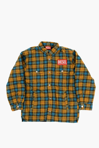 Checked Overshirt with Snap Buttons