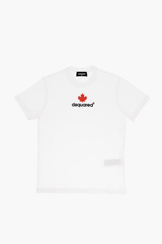 Solid Color RELAX Crew-neck T-Shirt with Embossed Logo