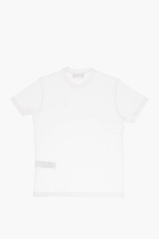Solid Color RELAX Crew-neck T-Shirt with Embossed Logo