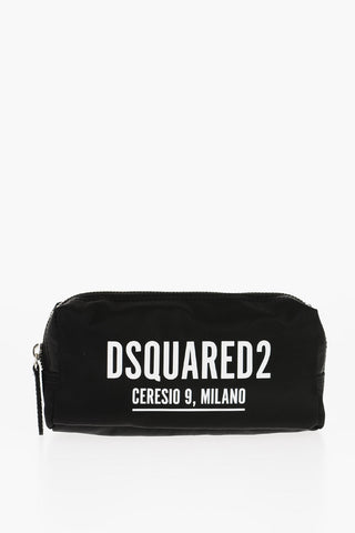 Nylon Necessaire with Zip Closure and Printed Logo