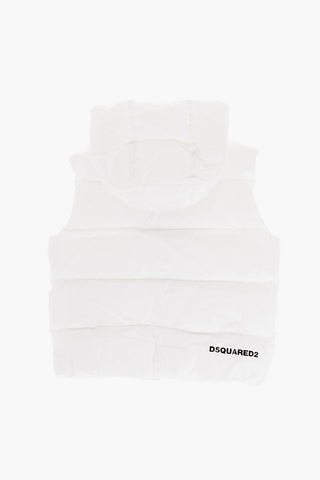 Padded Sleeveless Jacket with Hood