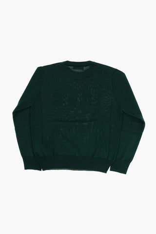 ICON Solid Color Crew-neck Sweater with Contrasting Logo