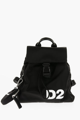 Solid Color Backpack with Matched Pouch