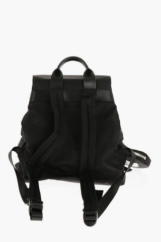 Solid Color Backpack with Matched Pouch