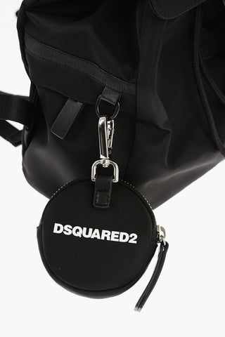 Solid Color Backpack with Matched Pouch