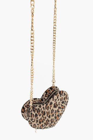 Borsa a Forma di Cuore in Motivo animalier