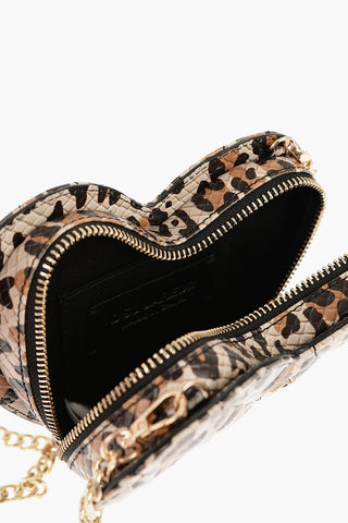 Borsa a Forma di Cuore in Motivo animalier