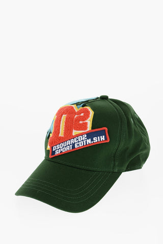 Cappello Baseball in Tinta Unita con Patch a Contrasto