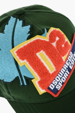 Cappello Baseball in Tinta Unita con Patch a Contrasto