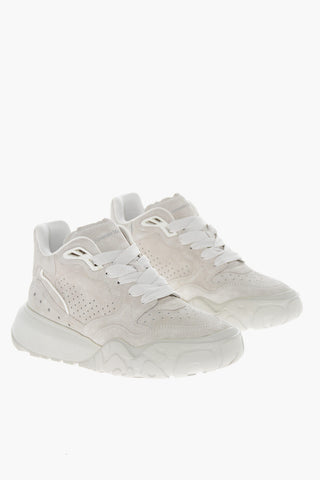 Suede COURT Sneakers with Openwork Detail