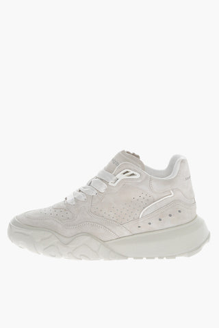 Suede COURT Sneakers with Openwork Detail