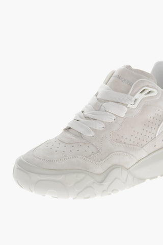 Suede COURT Sneakers with Openwork Detail