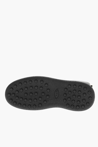 Calfskin Lace-up Ankle Boots with Debossed Logo