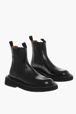Leather POLLICIONE BEATLES Ankle Boots with Platform 4cm