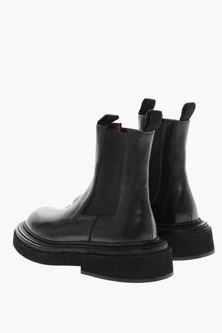 Leather POLLICIONE BEATLES Ankle Boots with Platform 4cm