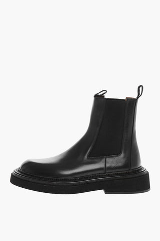 Leather POLLICIONE BEATLES Ankle Boots with Platform 4cm