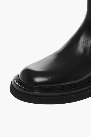 Leather POLLICIONE BEATLES Ankle Boots with Platform 4cm