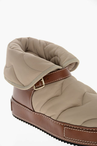 Leather Detail MAXIE Quilted Booties