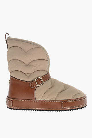 Leather Detail MAXIE Quilted Booties