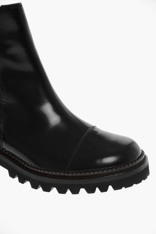 Brushed Leather MALLORY Chelsea Booties