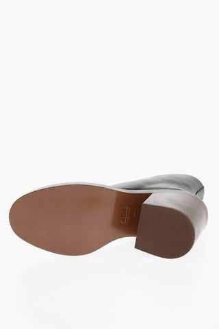 Stivaletti in Pelle MAY con Tacco Squadrato 10cm