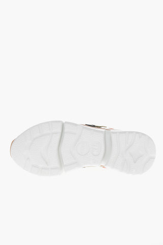 Leather Low-top Sneakers with Safety Buckle