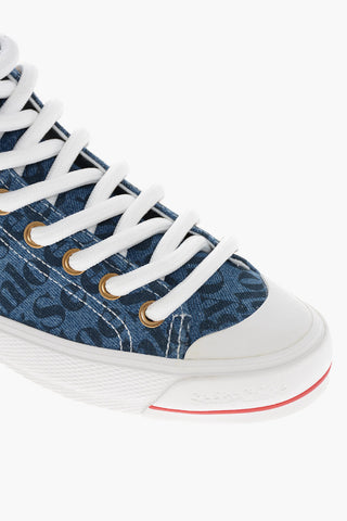 SEE BY Monogram Denim Sneakers with Maxi Laces
