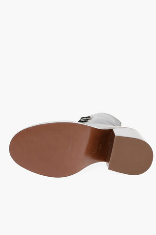 Lace-up MAY Leather Booties with Cut-Out Detail 9cm