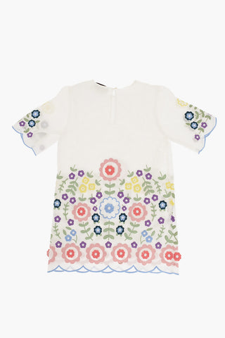 Vestito Tee Con Ricamo Floreale
