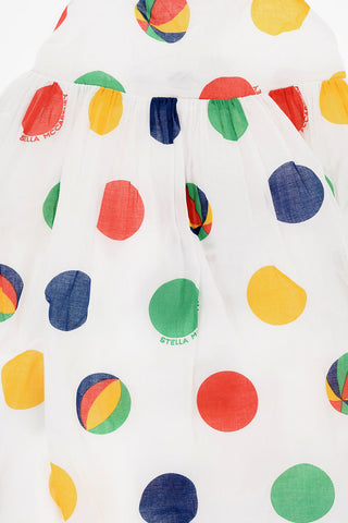 Organic Cotton Sleeveless Dress with Beach Balls Print