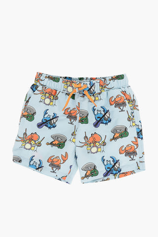 Printed Swim Shorts with 3 Pockets