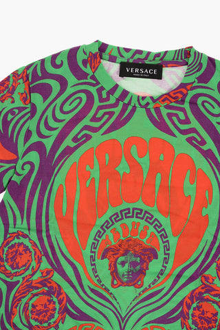 T-shirt Girocollo con tampa Medusa All Over