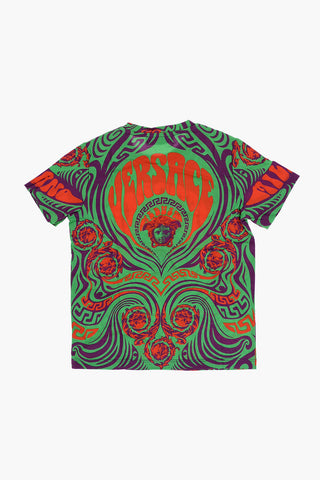 T-shirt Girocollo con tampa Medusa All Over