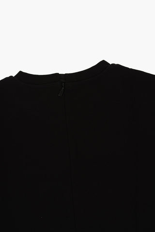 Studded Logo Shorts Sleeve Sweatshirt with Macrame' Details