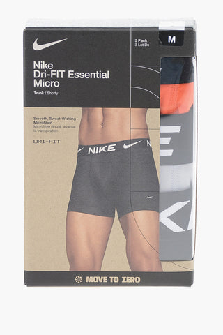 Set of 3 Solid Boxer Briefs with Logo Waistband