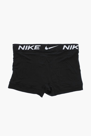 Set of 3 Solid Boxer Briefs with Logo Waistband