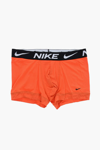 Set of 3 Solid Boxer Briefs with Logo Waistband