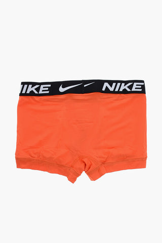 Set of 3 Solid Boxer Briefs with Logo Waistband