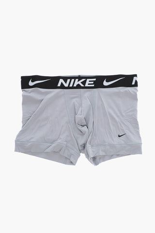 Set of 3 Solid Boxer Briefs with Logo Waistband