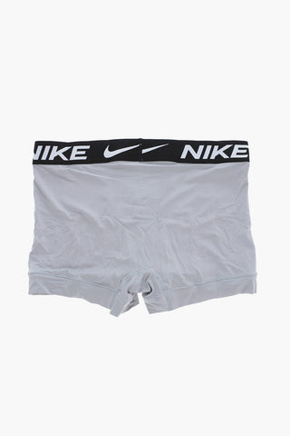 Set of 3 Solid Boxer Briefs with Logo Waistband