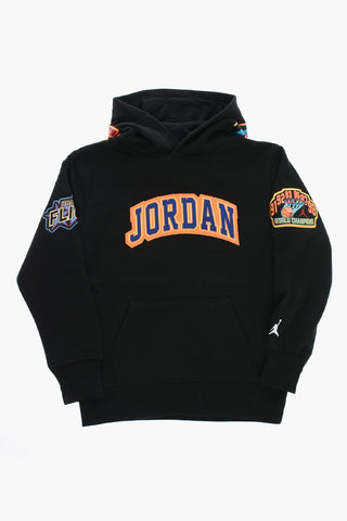 AIR JORDAN Fleeced Cotton Hoodie with Contrasting Patches