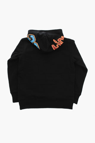 AIR JORDAN Fleeced Cotton Hoodie with Contrasting Patches