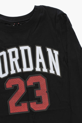 AIR JORDAN Long Sleeve T-Shirt with Embossed Logo